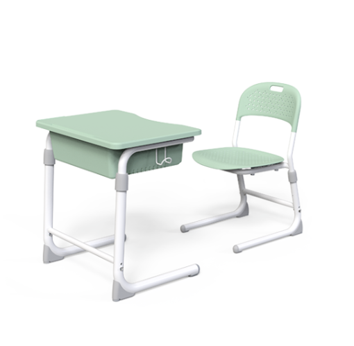 Adjustable School Desk Chair Set for Classrooms,Students Desk with Chair and storage Box for TraningPlace