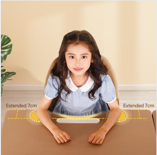 M7 120 Natural Solid Wood Ergonomic Kid's StudyDesk and Chair Set Children's Study Desk with TiltableDesktop&Book Holder