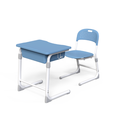 Adjustable School Desk Chair Set for Classrooms,Students Desk with Chair and storage Box for TraningPlace