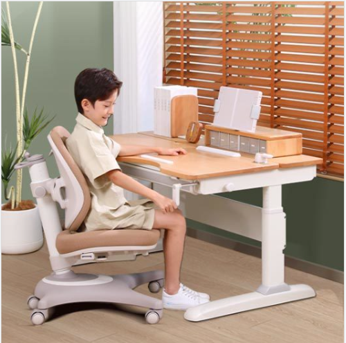 M7 228 Children Learning Desk with Extrage LargeBookshelf,Study Desk Chair Furniture in Home