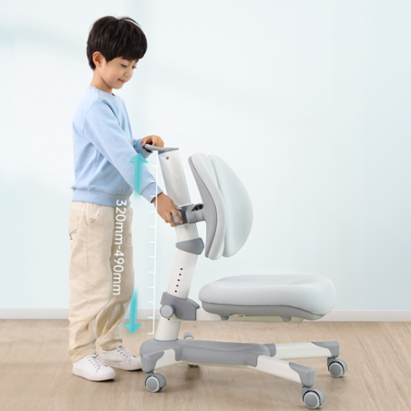 A1-2 Kids Desk Chair with Auto Brake Casters,Adjustable Height and Seat Depth, study Chair withLumbar support